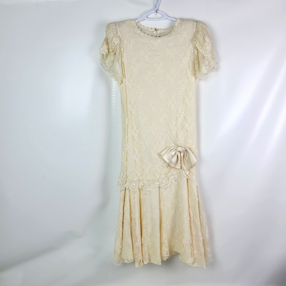 Barbara Chodos for Michael Marcella Vintage Lace Dress Sz 8 Like New